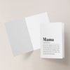 Mum Card with Envelope - Mama Definition