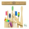 Paquete 100 Cepillo Dientes Bambú Mix Biodegradable Bodega