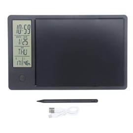 Electronic Digital Planner Tablet Calendar with Time Day Temperature Humidity Display, Multi Functional Electronic Calendar for Office Student Home Work (Black)