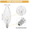 CYLYT 20-Pack E12 Candelabra Light Bulbs 25W Warm White 2500K,
