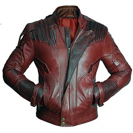 Premium Leather Garments Star Lord Guardians Of Galaxy 2 Chris Pratt Real Leather Jacket (2XL - Suitable For Chest Size 44")