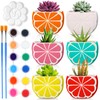 Pasimy 6 Set Ceramics to Paint DIY Ceramic Succulent Planter