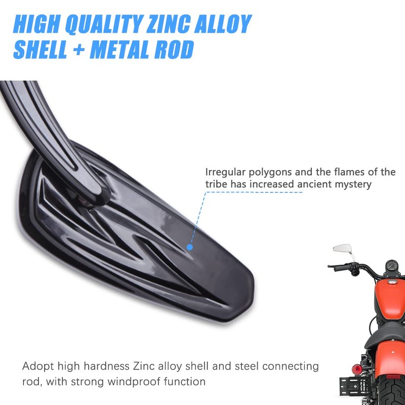 DREAMIZER Motorcycle Rear View Mirrors Handlebar Side Mirrors for Street