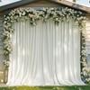 10x16ft Ivory Backdrop Curtain for Party, 2 Panels Wrinkle Free