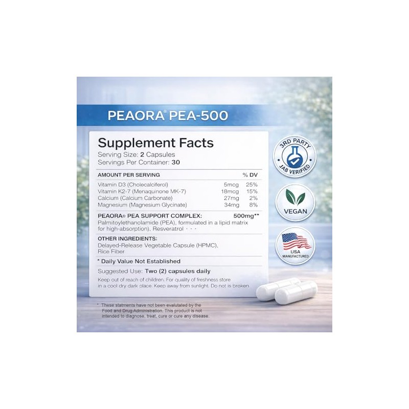 PEAORA PEA-500 Supplement for Bladder & Pelvic Comfort – Urinary