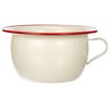 Ibili Chamber Pot 3,5 l of Enamelled Steel in White/red,