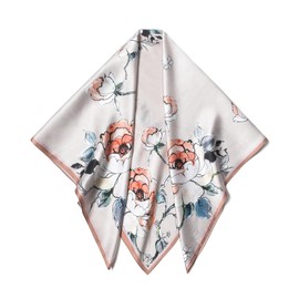 SHIROUYU 100% Mulberry Silk Scarf 35" Large Square Lightweight Scarf - Women's Silk Shawl -Silk Headband With Gift Packed