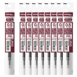 Pentel XLRN5-BG(10) EnerGel Ballpoint Pen Refill, 0.5mm, Burgundy, 10 Count
