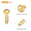 sourcing map Wood Screws M3 x 12mm Slotted Round Head