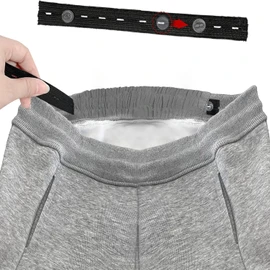 Kids Waist Adjuster Jean Pants Tightener for Waist Button Clips Suitable for Both Men and Women (Black)