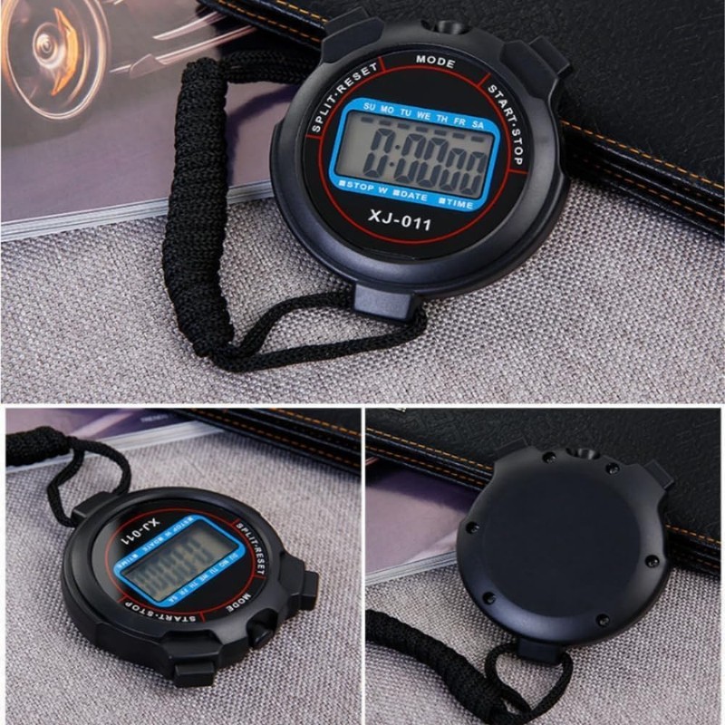 Phyxiul Stopwatch Sports Large Split Screen Timer Alarm Clock Intermittent