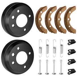 Drive-up Golf Cart Brake Hub Drum with Brake Shoes and Brake Spring Kit fit Club Car DS 1981-1994 Models, Replaces OEM 1011137 101146302 101816301