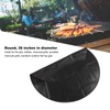 Under Grill Mat Fireproof Waterproof Double Sided Portable Round Barbecue