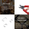 INKNOTE 270 Pcs of 3 Sizes Galvanized Hog Rings Assortment