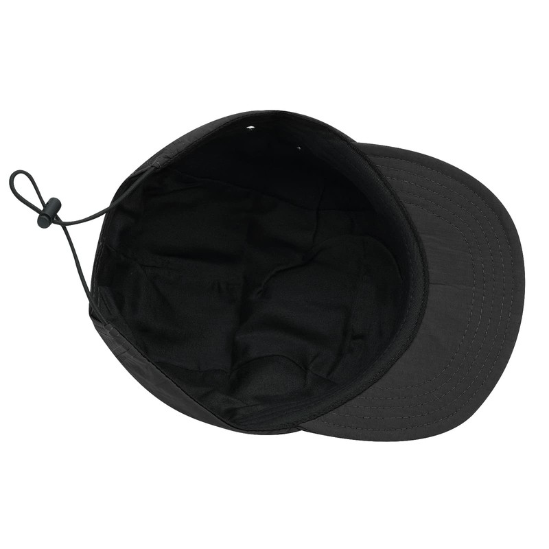 Clakllie Caps Short Brim Nylon 5 Panel Cap Flat Brim