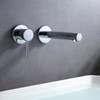 sumerain Single Handle Left-Handed Wall Mount Bathroom Faucet in Chrome