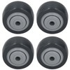 4Pcs Mute Wheel PU AntiWinding Furniture Trolley Directional Caster 2in