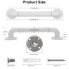 YGHSZ 2 Pack Anti Bathroom Grab Rail,White Stainless Steel Shower