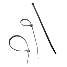 Coolaroo Shade Fabric Accessories, Black Tie Wraps For Shade Fabric Attachment & Placement, (20 Count)