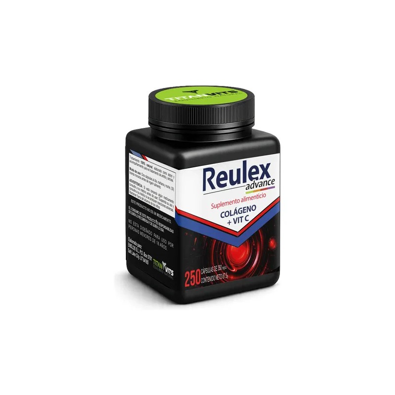 Reulex Advance | 250 Cápsulas | Colageno Msm Vitamina Huesos