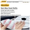 4 Reusable Spin & Clean Mop Refills ,Microfiber Pads for