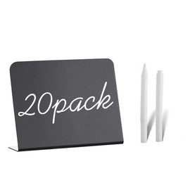 20 Pack 4"x3"Mini Chalkboard Signs for Chalk Sign for Food - Party - Buffet - Table Sign Chalkboard - Wedding - Bakery - Small Chalkboard Sign - Mini Chalkboard Signs for Food
