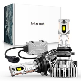 NOVSIGHT 9005 LED Headlight Bulb 800% 32000LM,140W High Power Super Bright 9005 LED Headlights,6500K Cool White High Low Beam，Plug and Play,IP68 Waterproof Fog Headlight Blub,Pack of 2