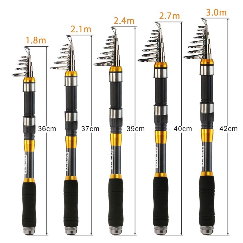 SANLIKE 180 Throwing Rod, Squirting Rod, Compact Rod, Sabiki Rod