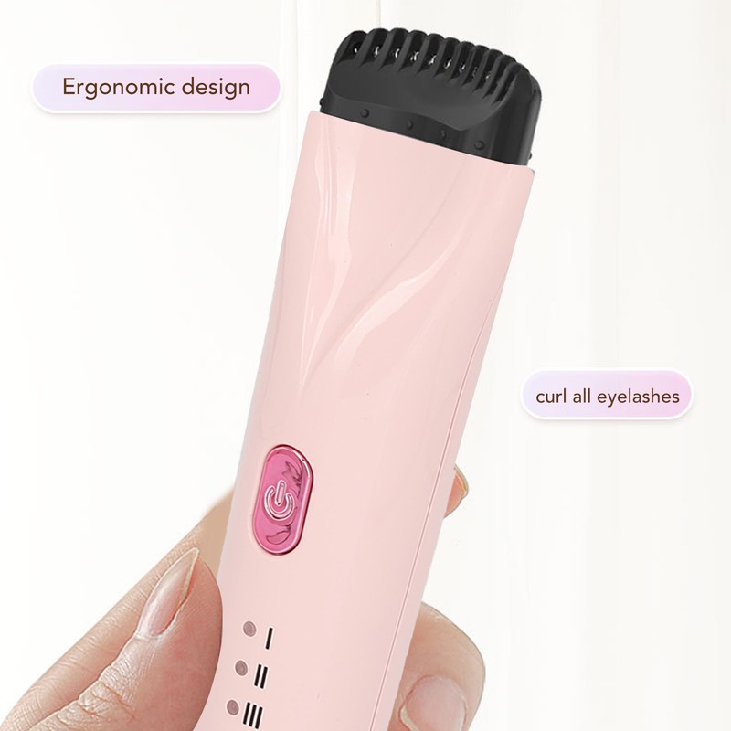 360 Degrees Push Heated Eyelash Curler Long Lasting 3 Temperature