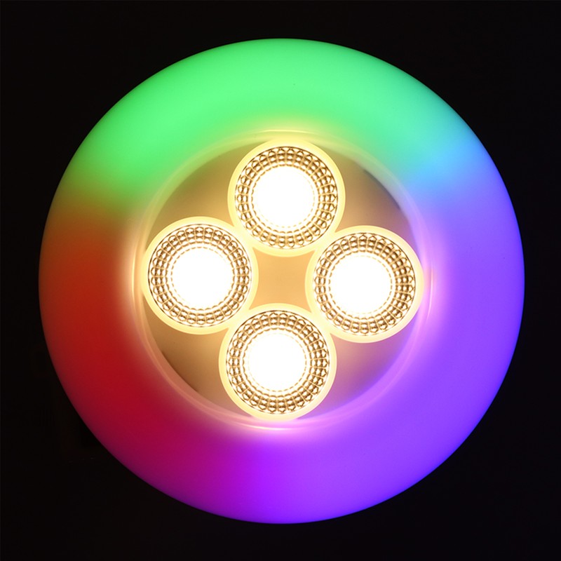 LED 4‑Hole LED Spot Light 3‑Gear Adjustable Spotlight for Garage