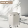 Small Bathroom Trash Can with Lid Slim Soft Close Garbage