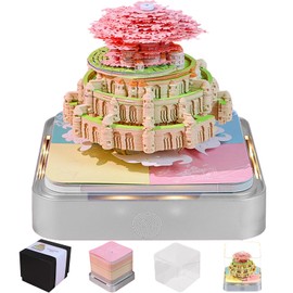 EMANNON Time Piece Calendar 2025, Time Piece Desk Calendar With LED Light, DIY Tear-Away Timepiece Calendar 3D Memo Pad Paper Carving Notepad