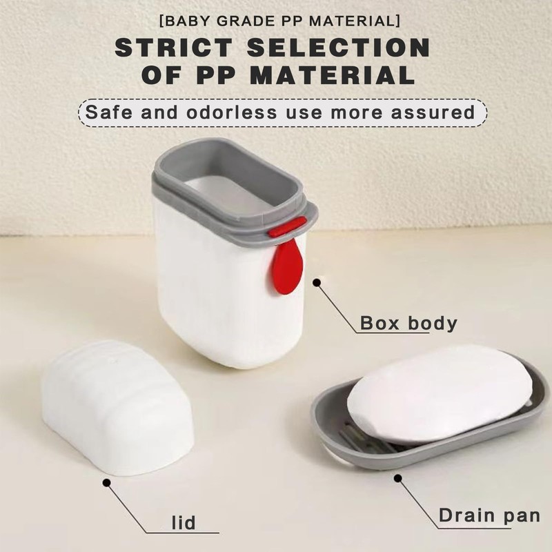 SSKHE Pack of 2 Soap Box Travel with Lid, Soap
