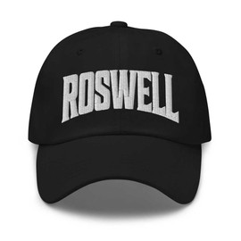 Roswell Baseball Cap Roswell Dad Hat New Mexico NM Hat Embroidered Souvenir Black