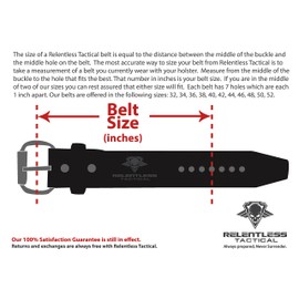 The "Double Tap" Leather Gun Belt | Made in USA | 14 oz Full Grain Leather CCW Belt