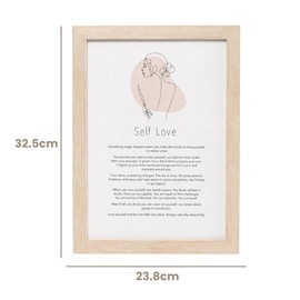 Splosh Self Love Gift of Words Sentimental Frame. Picture Frame Gifts for Women. Aesthetic Room Decor. Minimalist Bedroom Accessories, Bathroom Decor, Living Room Accessories & Wall Decor.…