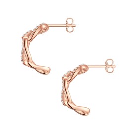 Glanzstücke München Women's Earrings 925 Sterling Silver with Zirconia, Silver, Cubic Zirconia