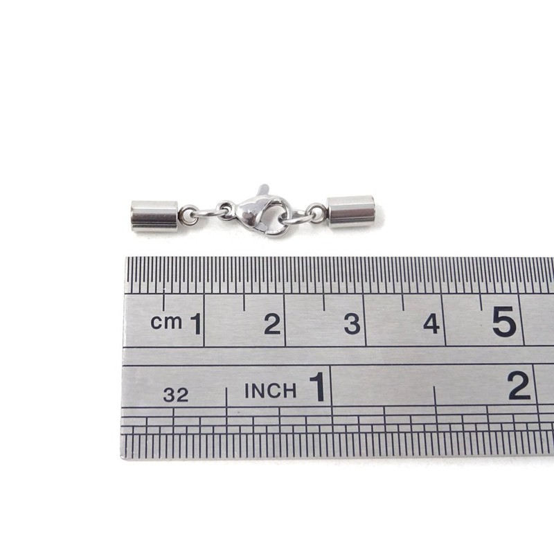 Honbay 10PCS 3mm Stainless Steel Leather Cord End Caps with