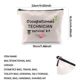 WCGXKO Occupational Therapist Survival Kit Zipper Pouch Makeup Bag for Occupational Therapy Graduation Gift for OT (OT Survival CA)