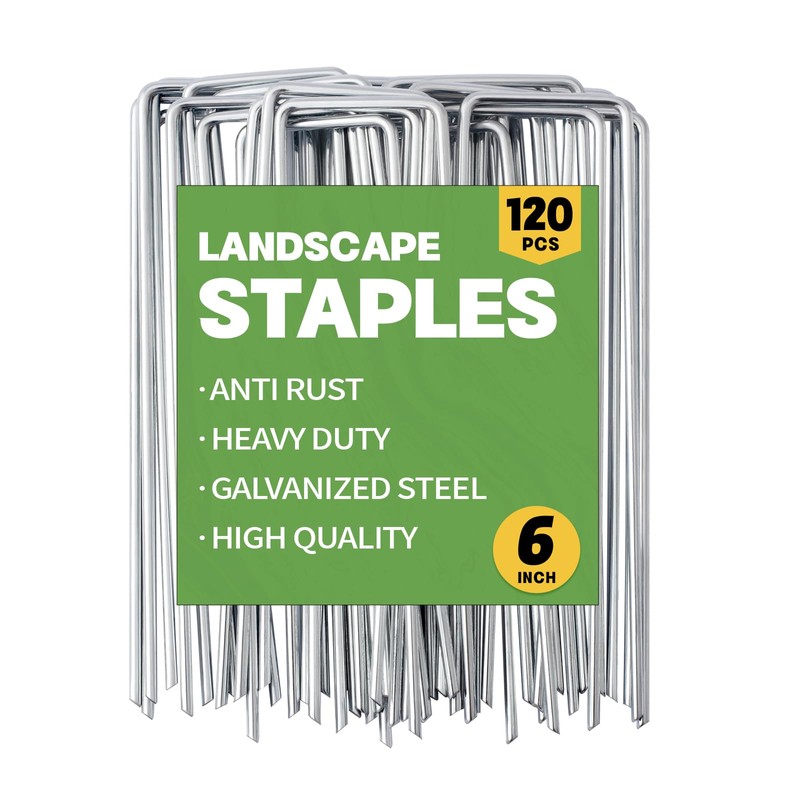 MAT 7-BANQUET Galvanized Landscape Staples 6 Inch 120 Pack 11