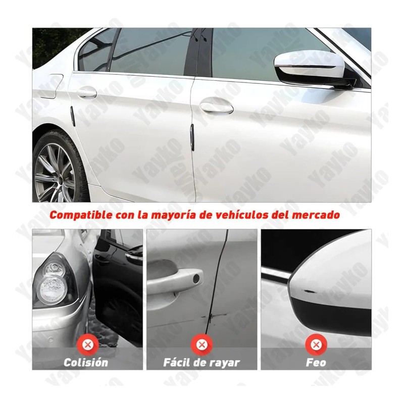 4 Piezas Universal Protector Puerta Evita Golpes Y Rasguños