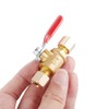 Brass Ball Valve Shut Off Switch, Tubing Fitting Straight Coupling