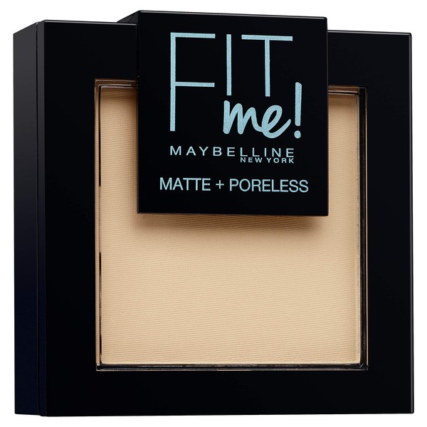 Maybelline New York Compact Fit Me Matte & Poreless Powder for Normal to Oily Skin, 120 Beige Rose, 9 g