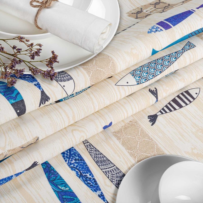 Fabric Tablecloth, Table Linen, Textile, Cotton, Polyester, Fabric, Washable, Easy