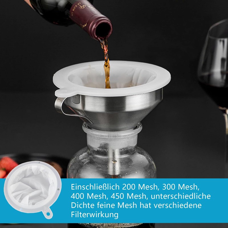 thirei Nylon Sieve Fine, Pack of 4 Mesh Sieve Kitchen