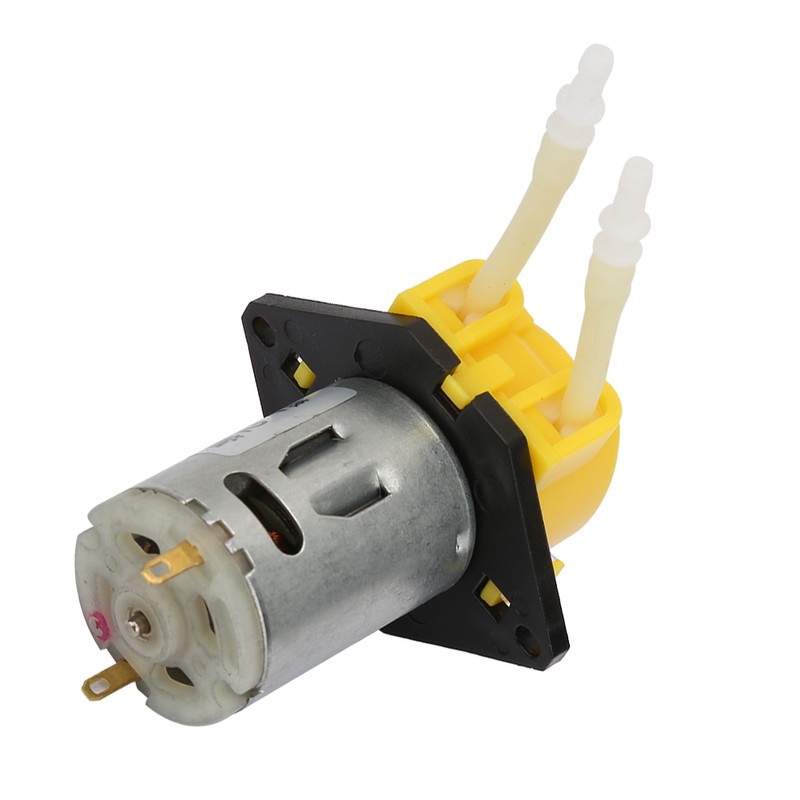 DC12V Yellow Micro Water Liquid Peristaltic Pump For Aquarium Lab