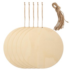 RAHHLIZS 5PCS Unfinished Wooden Discs for Crafts, 8In Round Wooden Slices
