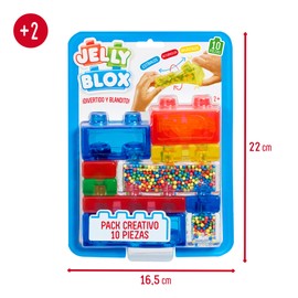 Bizak Jelly Blox Pack Creativo 10 pezzi, Set di costruzione sensoriale con blocchi morbidi e colorati, morbidi e facili da montare, per stringere e creare senza limiti, da 2 anni (64554840-1)