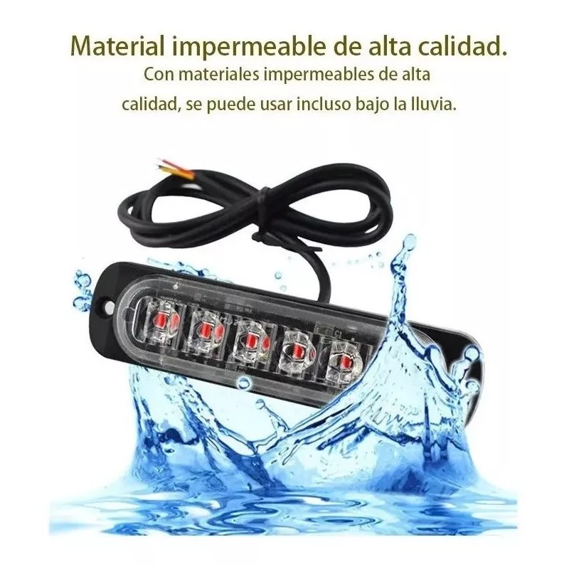 Corp.Res Electronics Par Estrobo Slim Moto Auto Codigos 9 Patrones