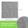 KyltoSynth Microfiber Cleaning Cloth, 3 Pcs Grey 11.4 inch x
